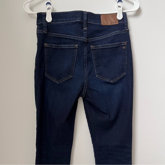 Madewell 9” Mid-Rise Skinny Jeans Women's Size 26 Dark Wash - Picture 11 of 15